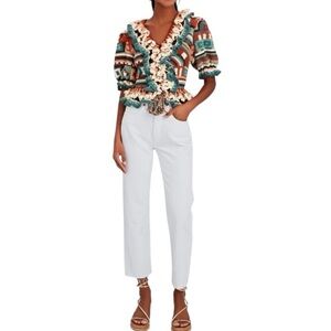 RE/DONE 70s Stove Pipe Jeans Womens Size 31 White